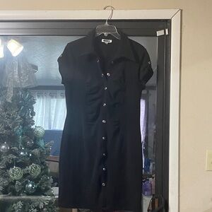 Black Button-Up Dress